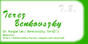 terez benkovszky business card